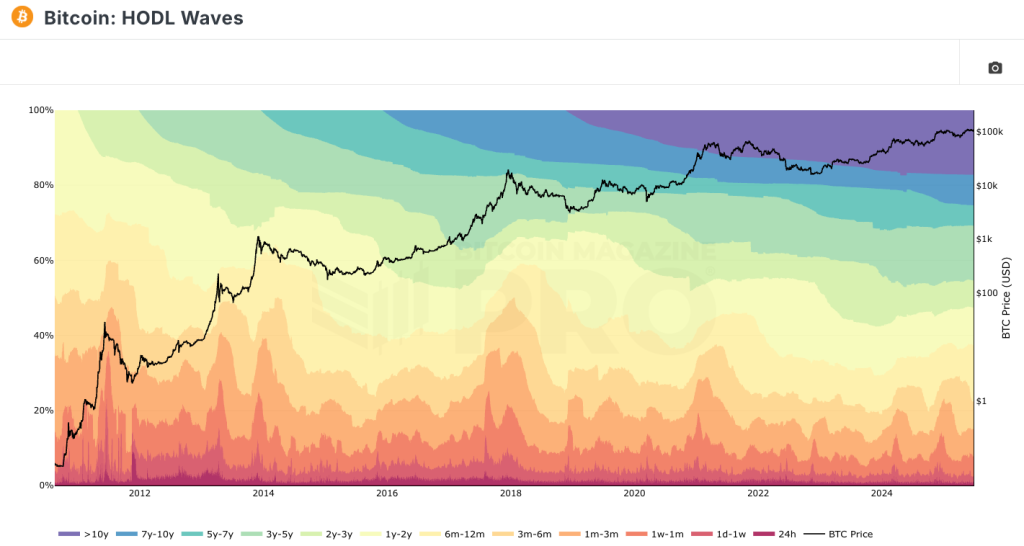 Bitcoin HODL Waves chart
