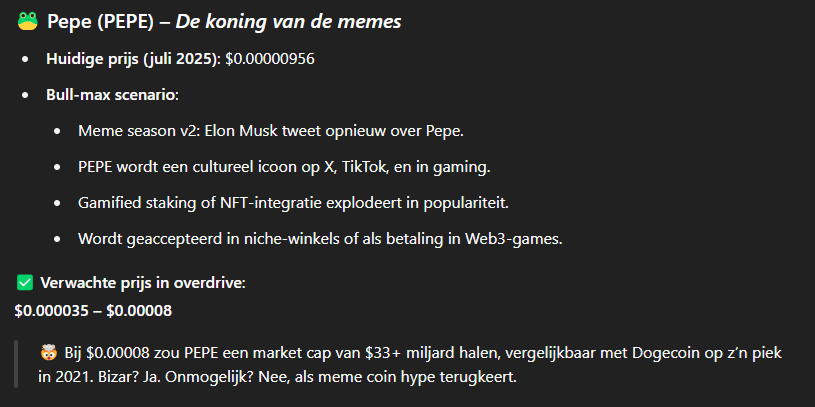 Pepe koers voorspelling