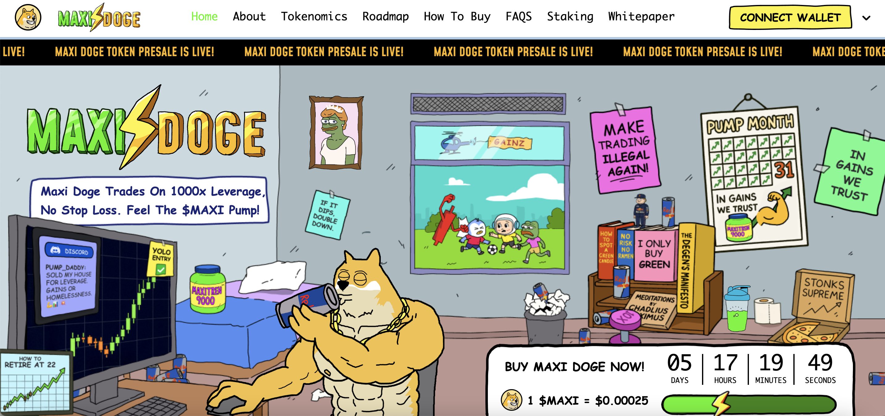 Maxi Doge beste cryptomunt op korte termijn