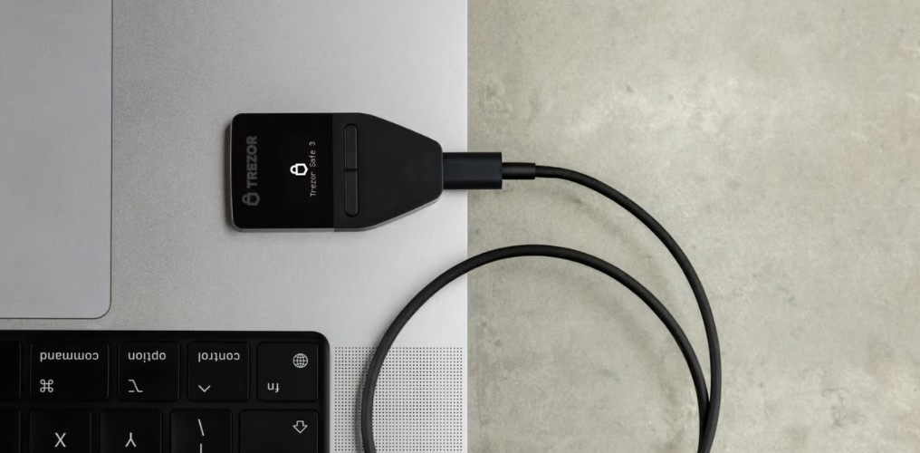 De Trezor Safe 3, een hardware crypto wallet. Bron: Trezor.