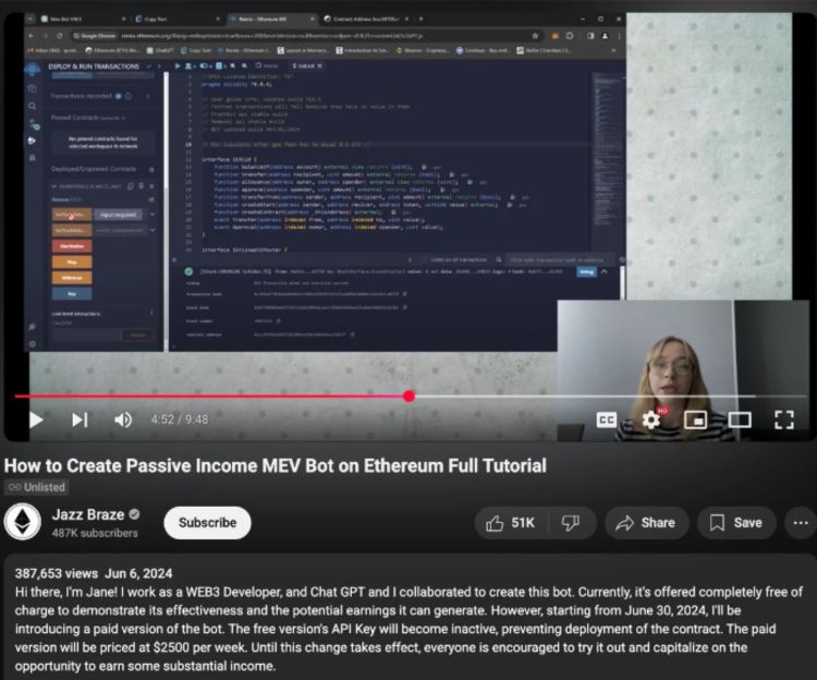 De video’s promoten zogenaamd een trading bot, maar blijken een list om crypto te stelen.