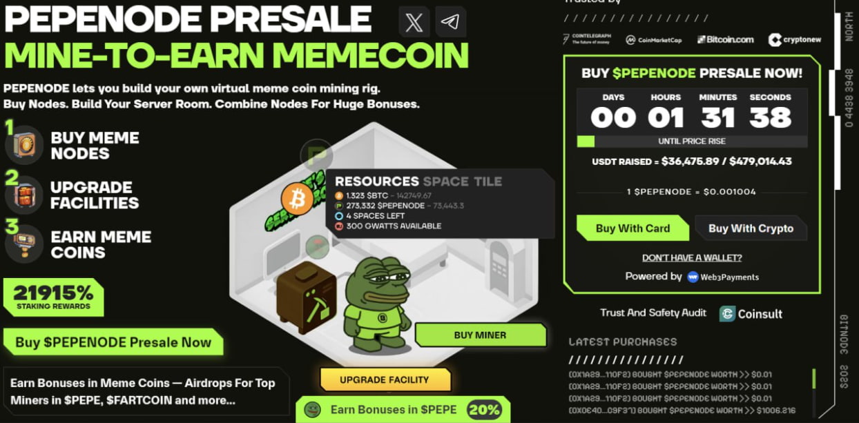 PEPENODE nieuwe crypto 2025