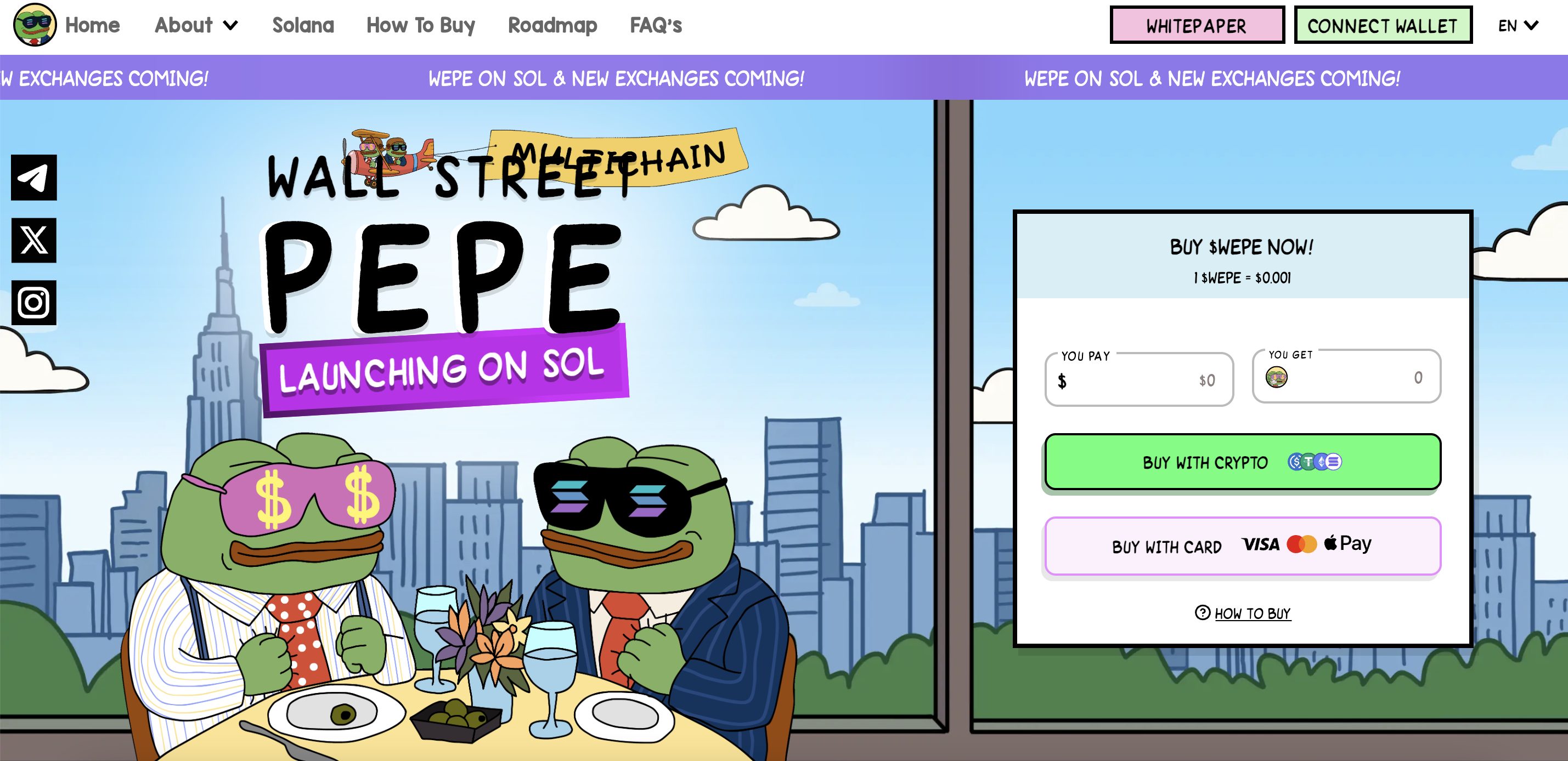 Wall Street Pepe welke crypto kopen?