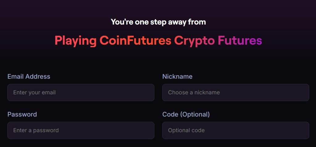 CoinFutures ervaringen - registratie