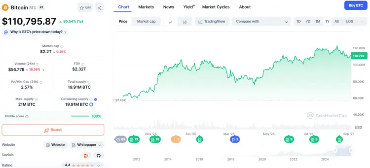 Bitcoin - Behoort tot de Beste Cryptomunten Lange Termijn met Grootste Marktkapitalisatie