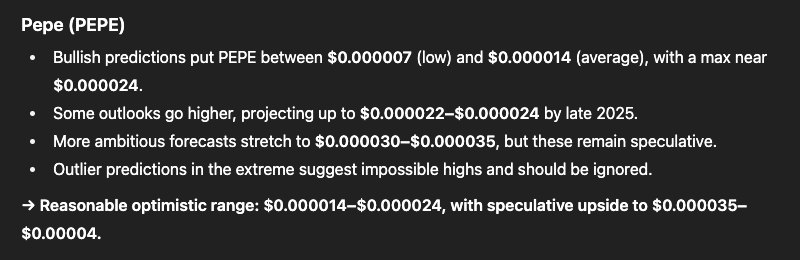Pepe koers verwachting ChatGPT