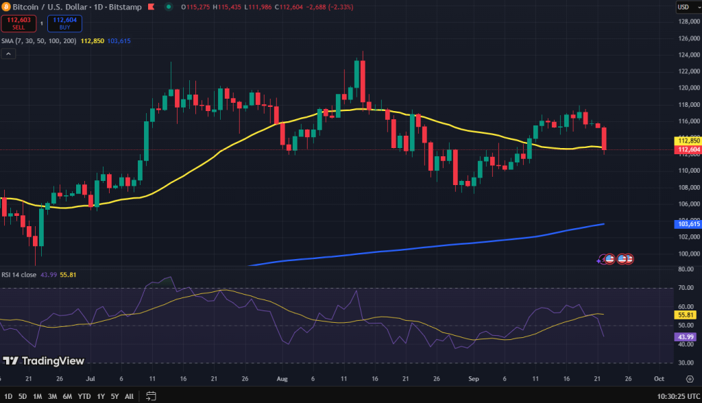 Bitcoin koers grafiek