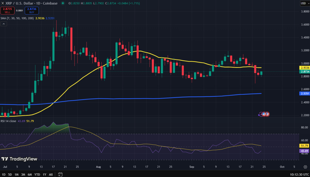 XRP koers grafiek Crypto AI