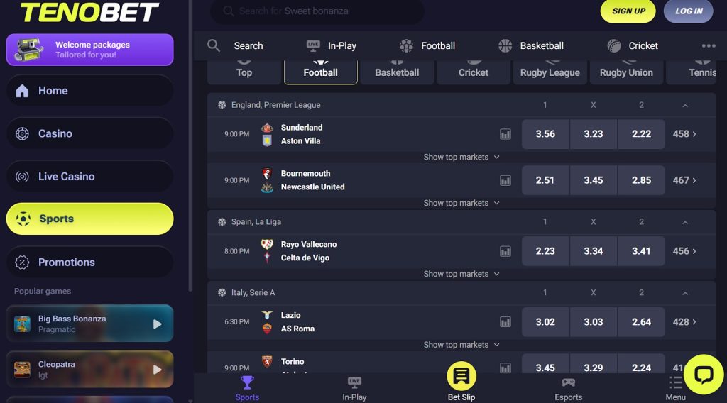 Tenbet.io – Beste crypto bookmaker voor hoge inzetten