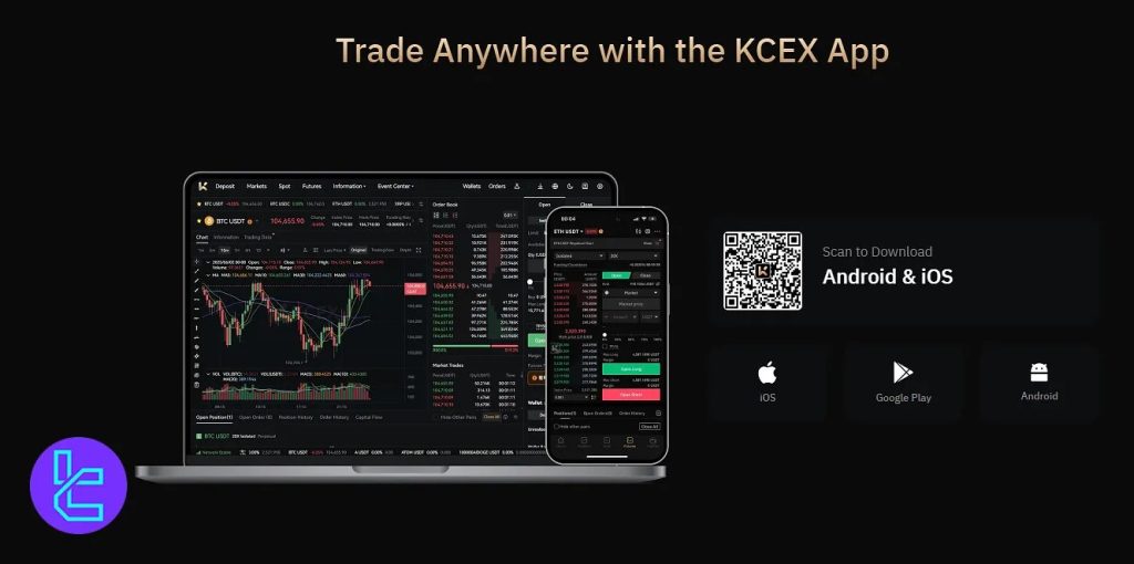 KCEX crypto exchange review - homepagina