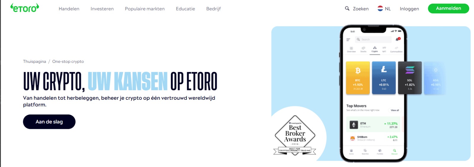 etoro beste crypto exchange nederland