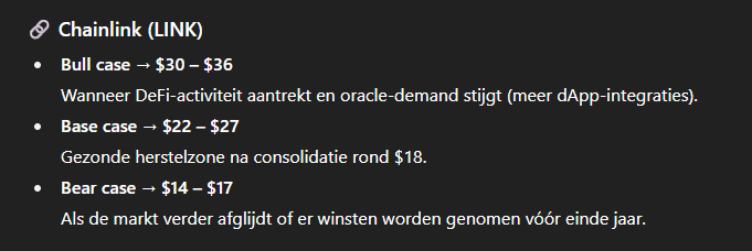 LINK koers verwachting