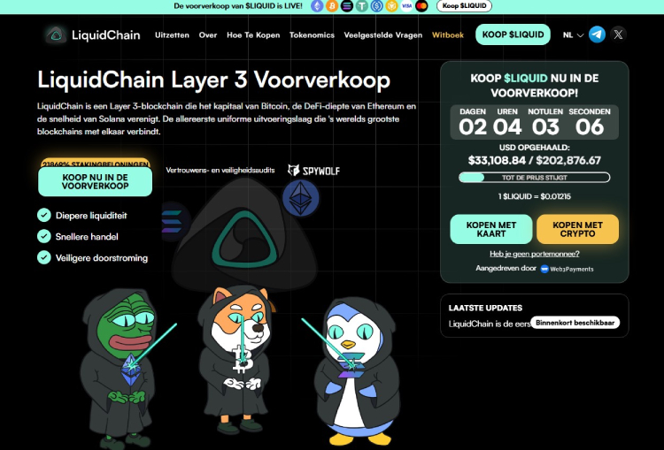 LiquidChain - Deze presale crypto brengt Bitcoin, Ethereum en Solana samen