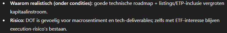 ChatGPT voorspelt DOT koers