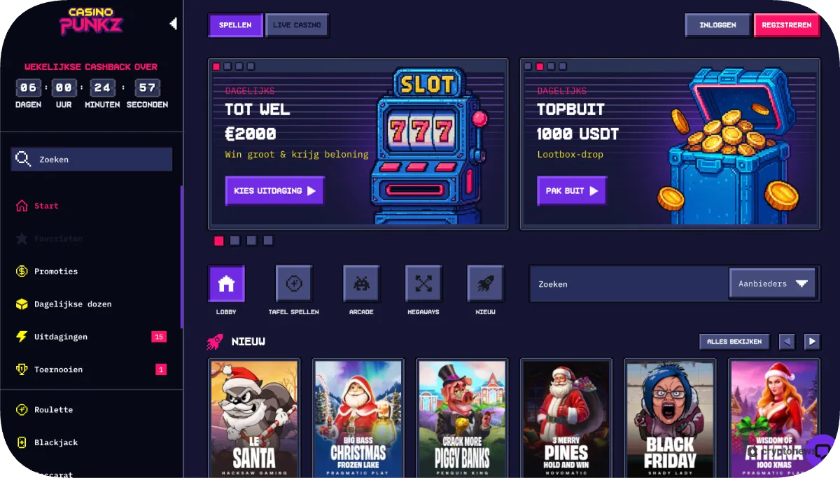 Casinopunkz is een top Bitcoin casino voor Nederlandse spelers