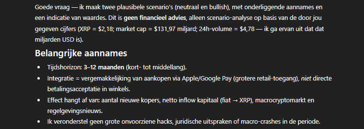 XRP verwachting GPT-5 - Bron ChatGPT