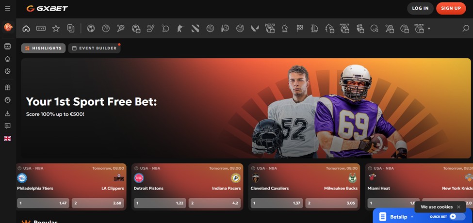 Gxbet voetbalweddenschappen en sportbonus