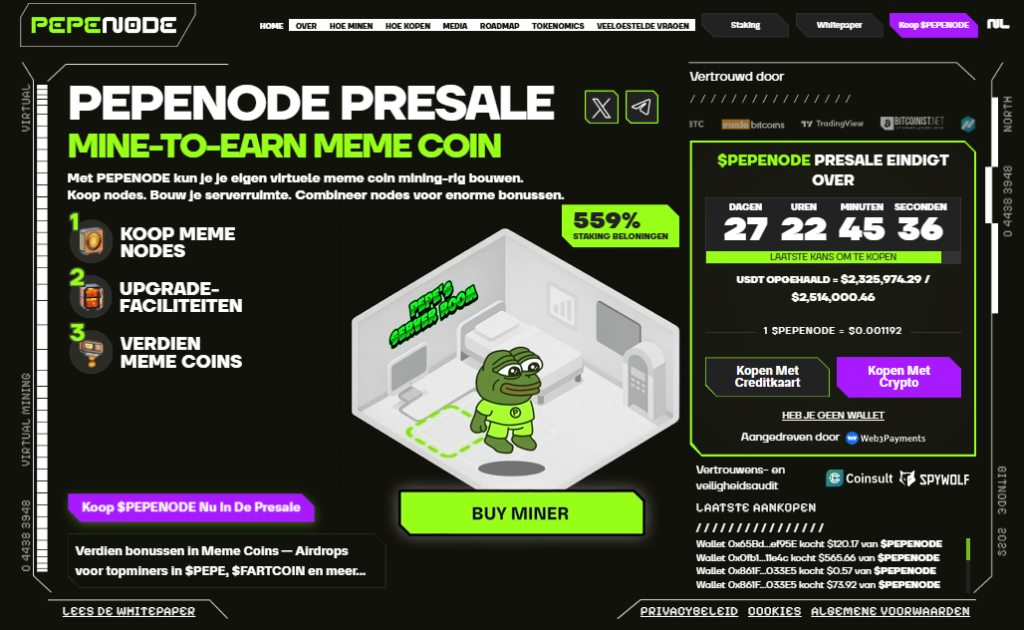 PEPENODE presale website