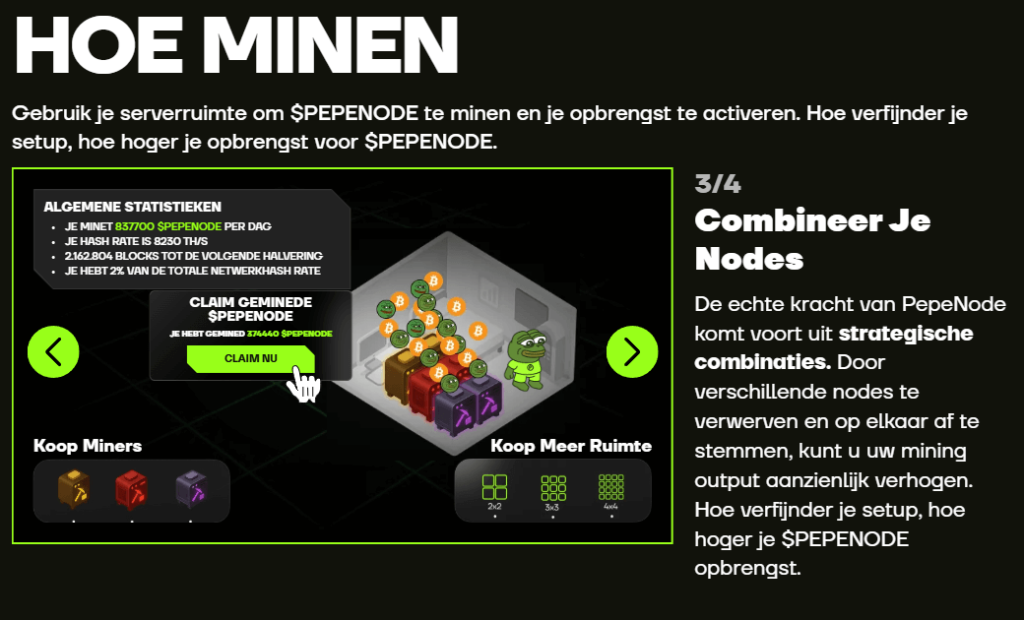 pepenode crypto mining game met potentie op korte termijn