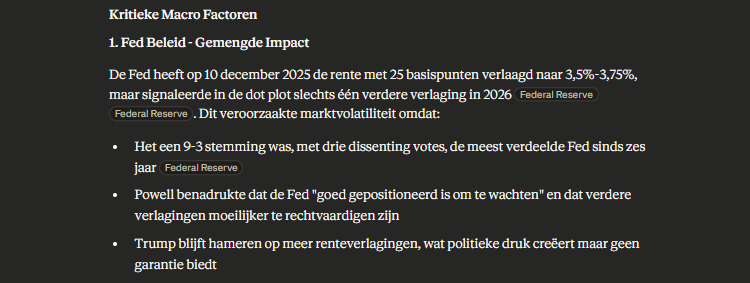 Macro economische factoren - Bron Claude AI