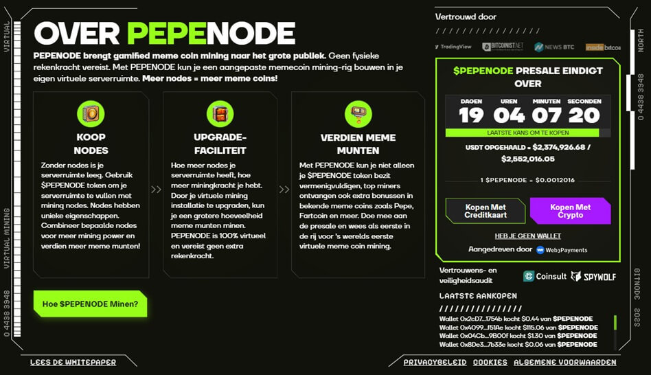 Pepenode crypto presale