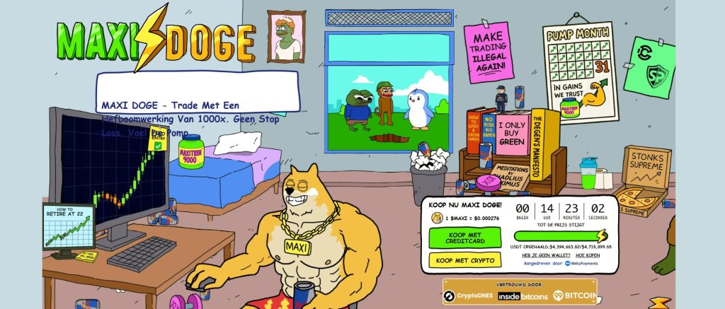 Maxi Doge, een meme coin gemaakt om te pumpen