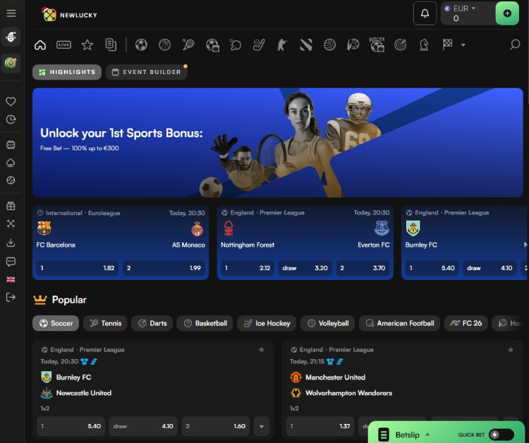 New Lucky, beste goksites 