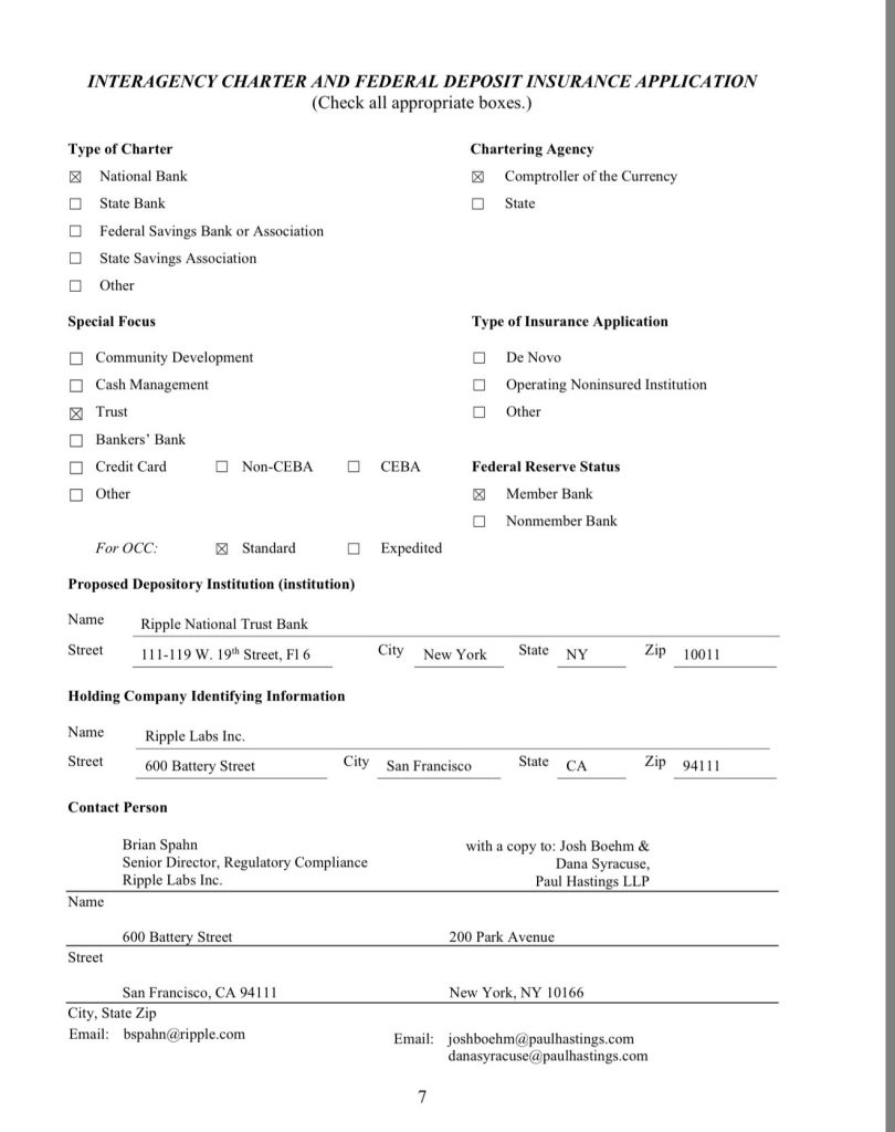 XRP national trust bank 2026