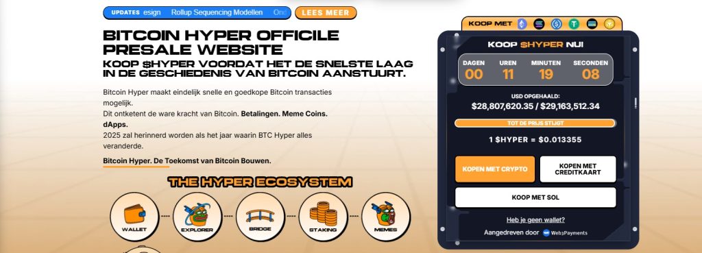 Bitcoin Hyper presale $HYPER