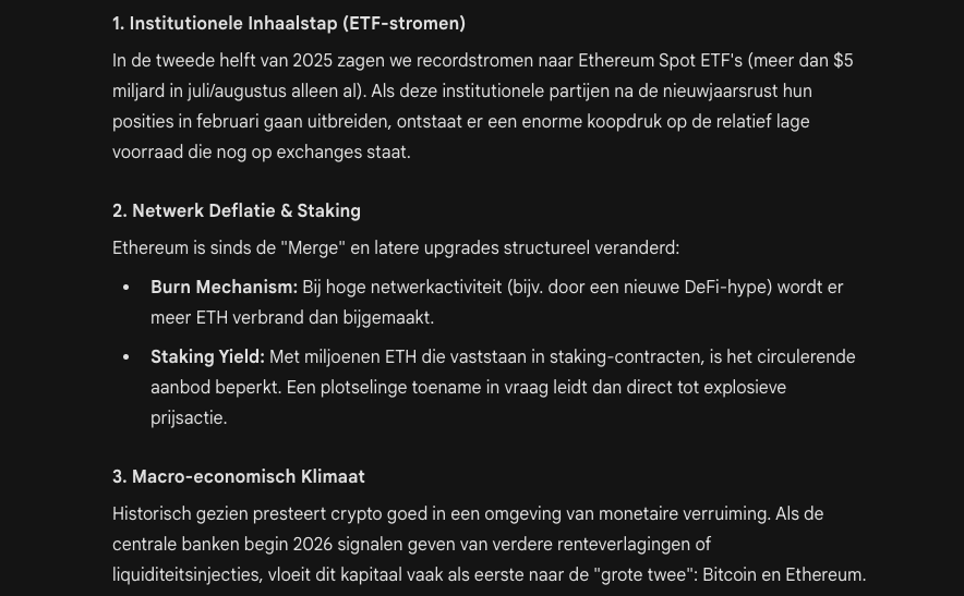 Ethereum ontwikkelingen die koers stimuleren - Bron Gemini AI