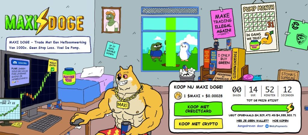 maxi doge presale 4,5 miljeon