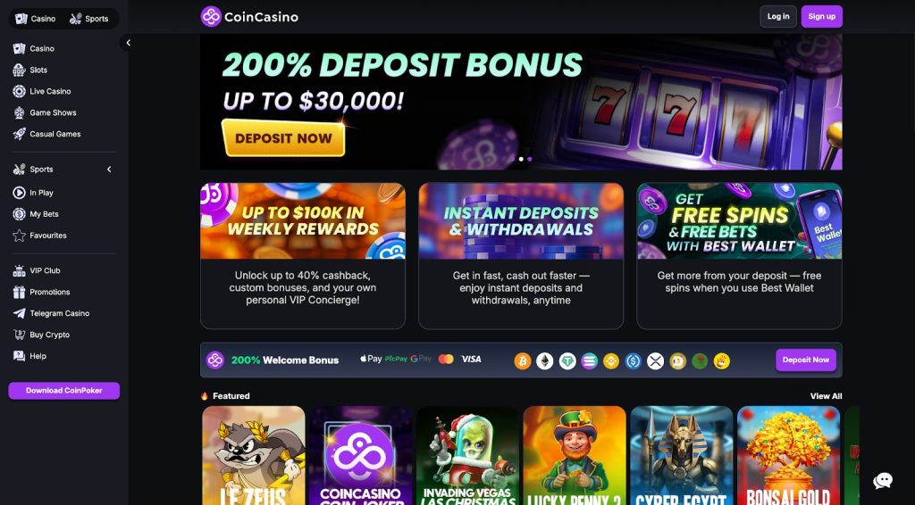 Coincasino welkomstbonus