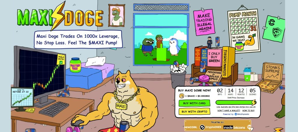 Meme coin Maxi Doge kan mogelijk x1000 halen