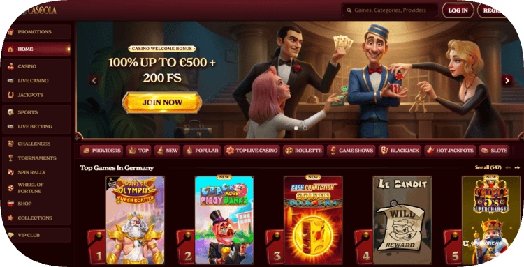 casoola meer dan 200% bonus