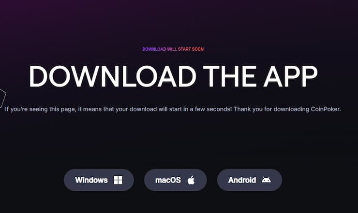 Download de CoinPoker app