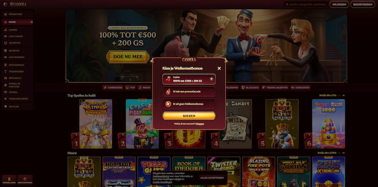 Registratieformulier Casoola casino