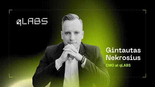 Ada Jonuse, Uitvoerend Directeur van qLABS. Voormalig MD bij Binance en ChainGPT. Leidt morgen de community-AMA samen met CTO Andrew Cheung. Bron: qLABS