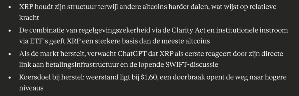 XRP verwachting 2026 door GPT-5