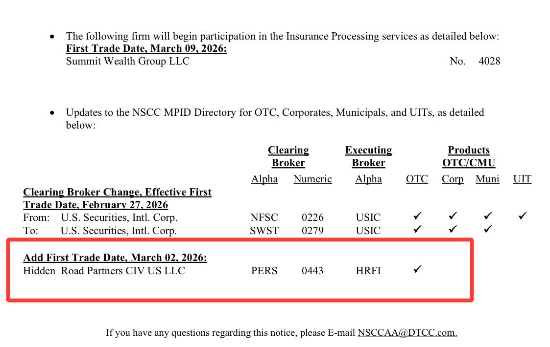XRP lanceert op NCCS - Bron: DTCC