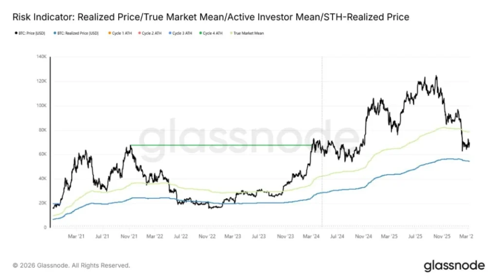 BTC risk indicator - Bron: Glassnode
