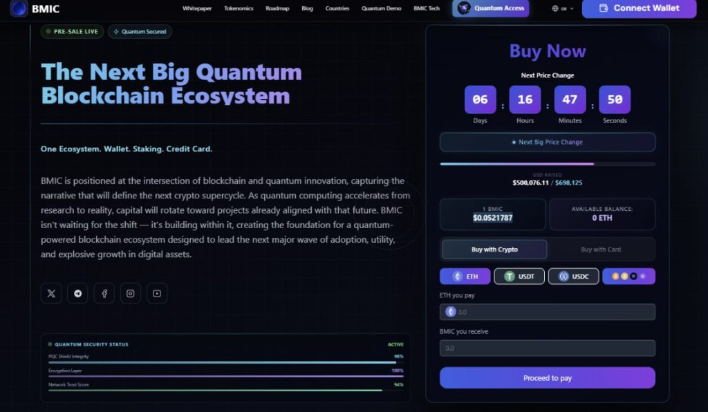 BMIC presale homepagina