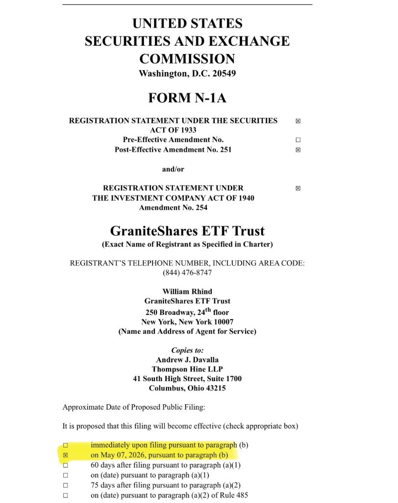 Graniteshares XRP ETF lancering
