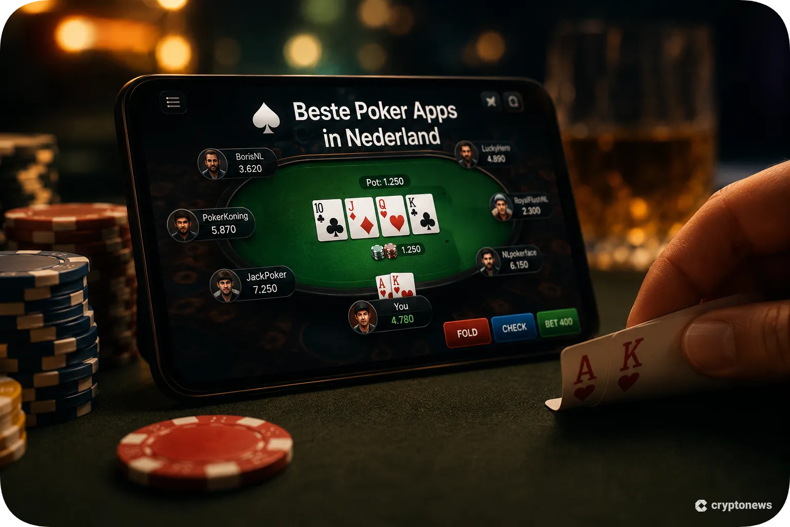 Beste poker apps met crypto & echt geld 2026