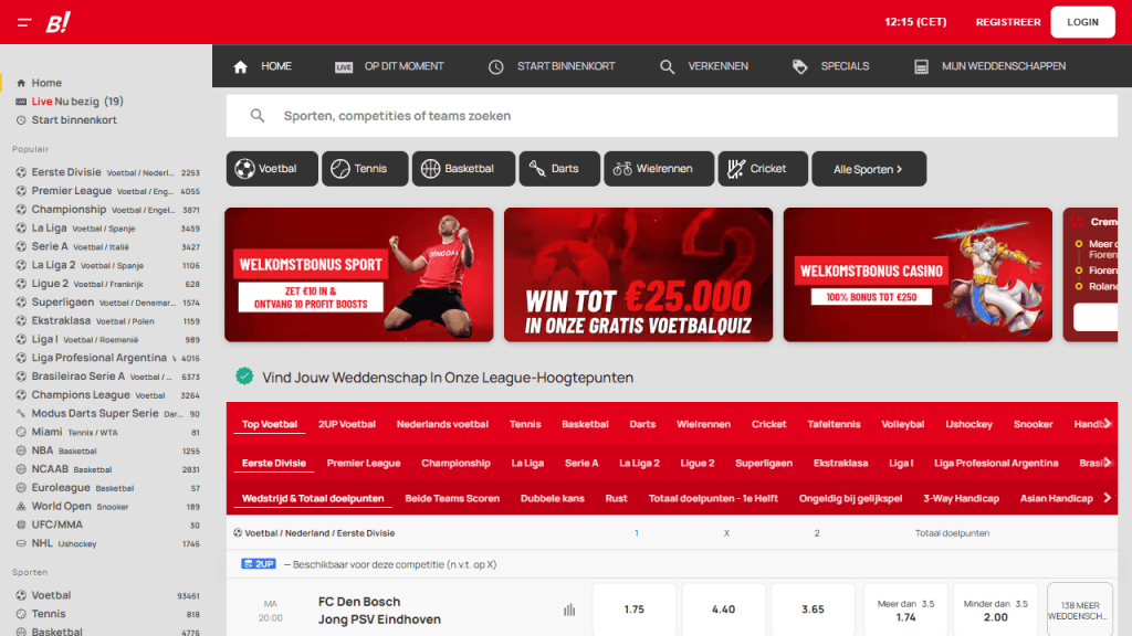 Bingoal bookmaker voor sportwedden