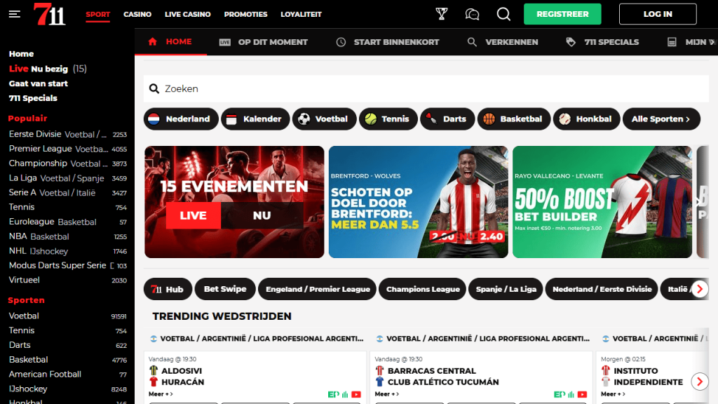 711 Casino bookmaker voor sportwedden