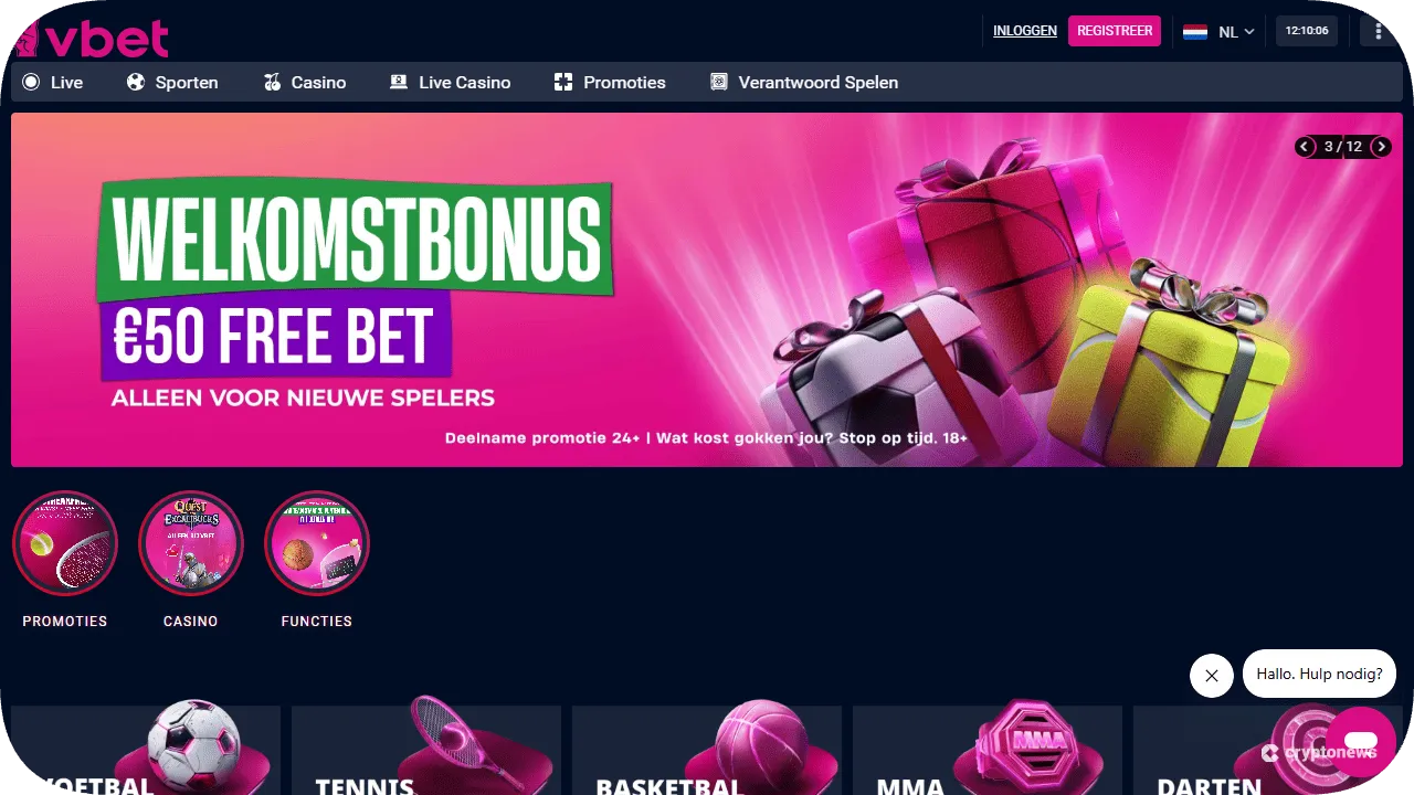 Vbet – WK bookmaker met welkomstbonus en wedmarkten