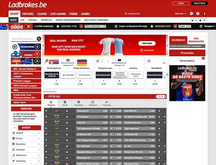 Ladbrokes bookmaker belgie met fysieke wedkantoren