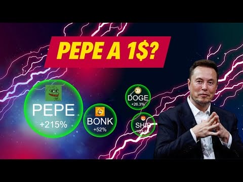 Elon Musk sta PUMPANDO le Memecoin? Pepe raggiungerà 1$?