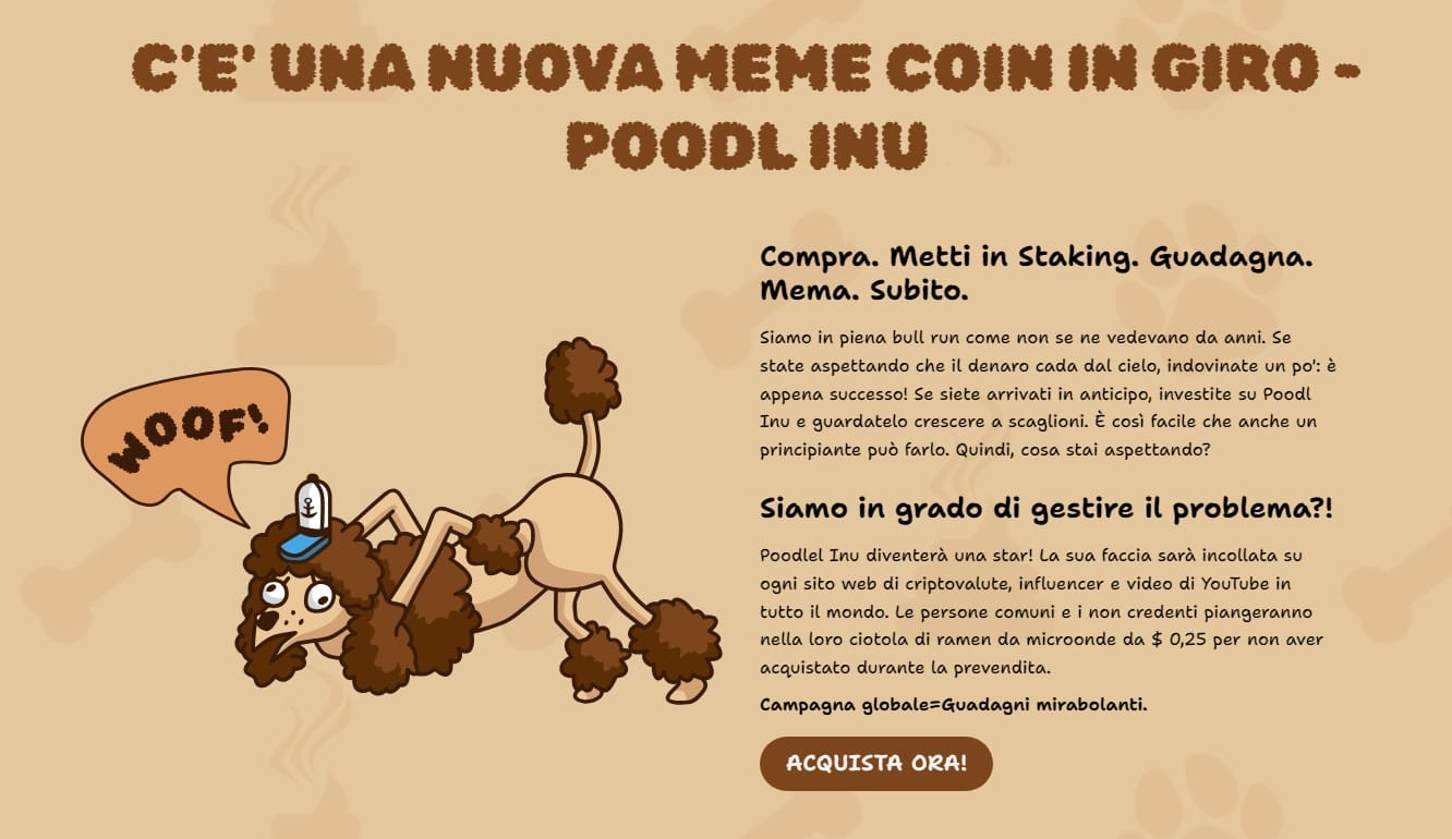 La nuova memecoin Poodl Inu (POODL) ha già raccolto più di 1,6 milioni di dollari