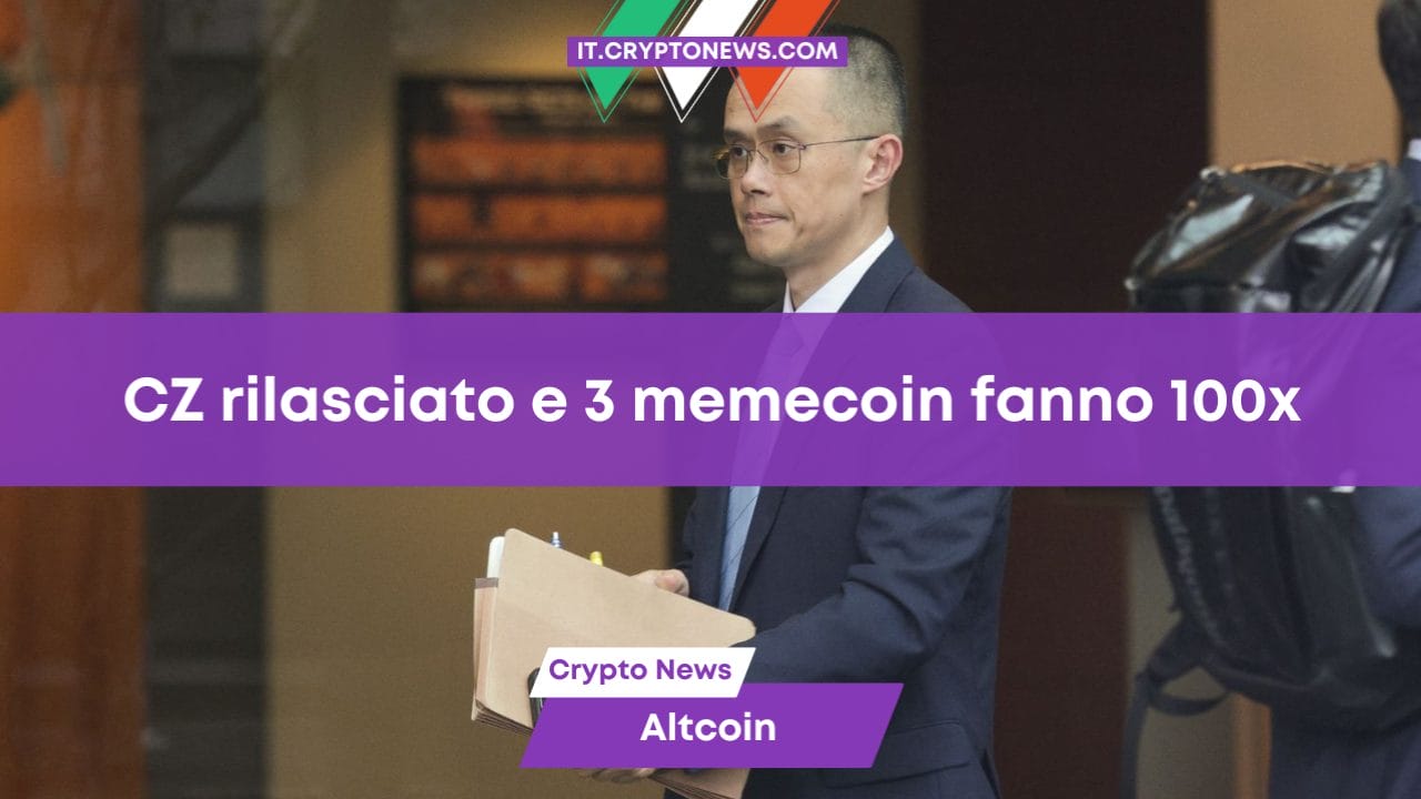CZ rilasciato e 3 memecoin fanno 100x